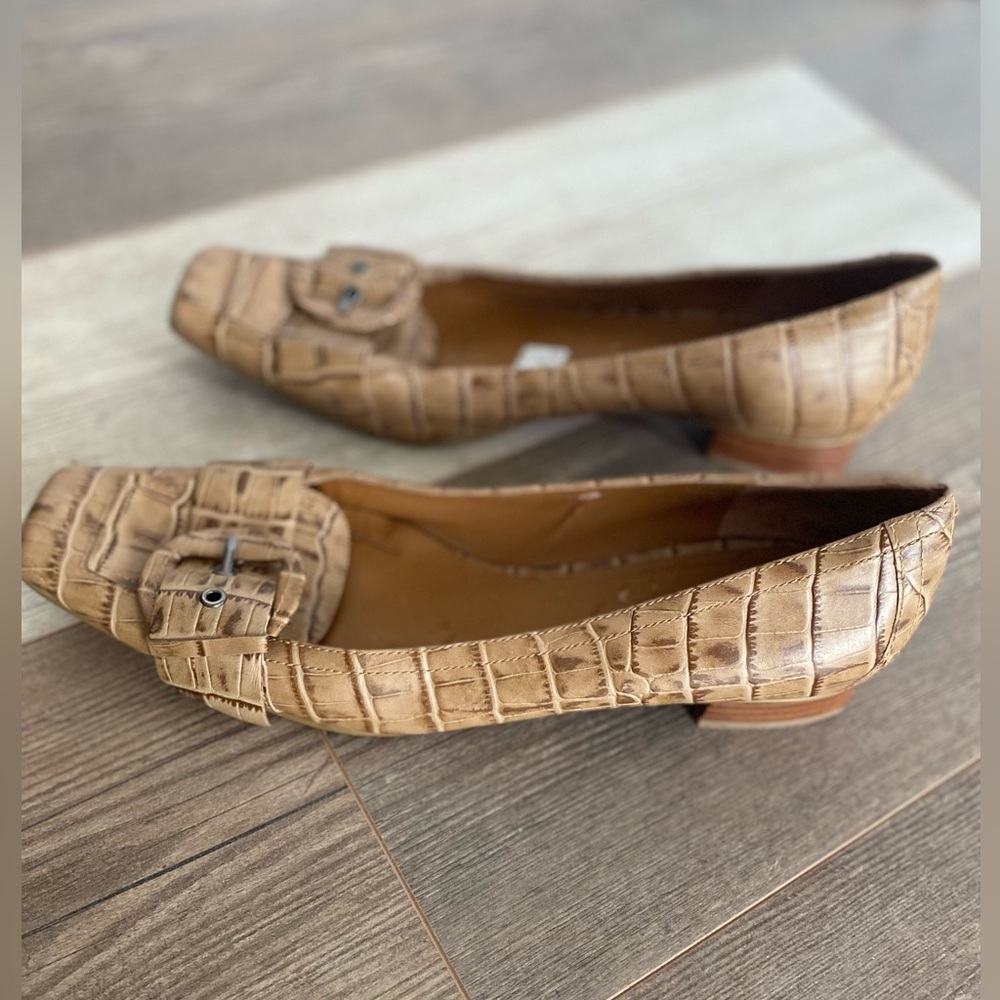 NINE WEST CROCODILE PRINT ABAY FLATS SLIP ON LOAFERS SHOES - Picture 8 of 10